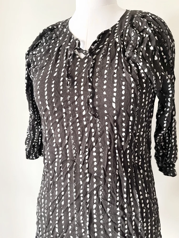 Black printed dress