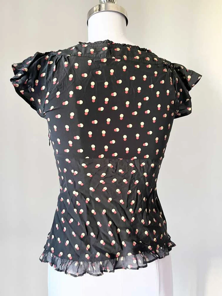 Polka printed y2k top
