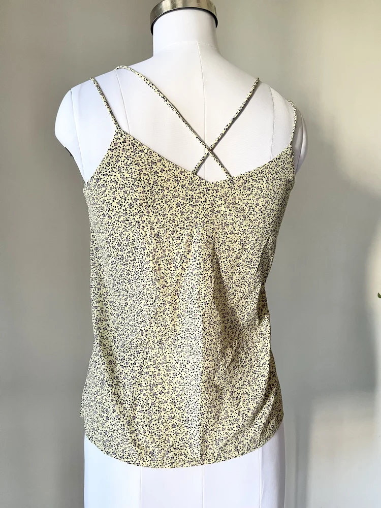 Yellow criss-cross top