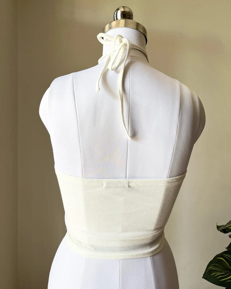 White halter top 
