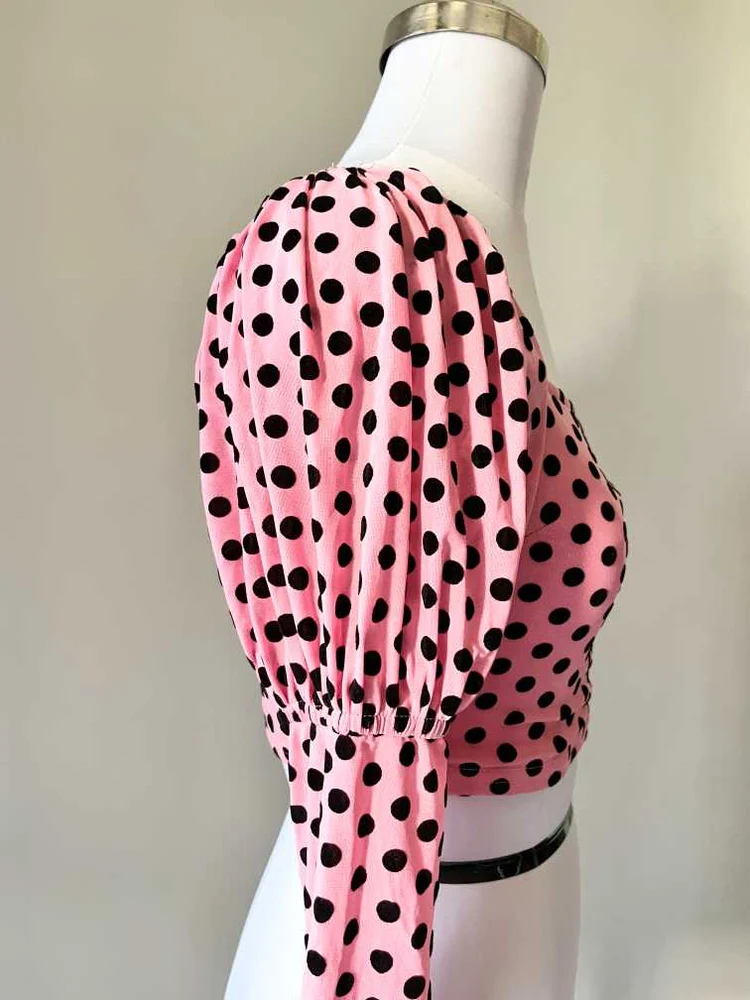 Polka dot pink top