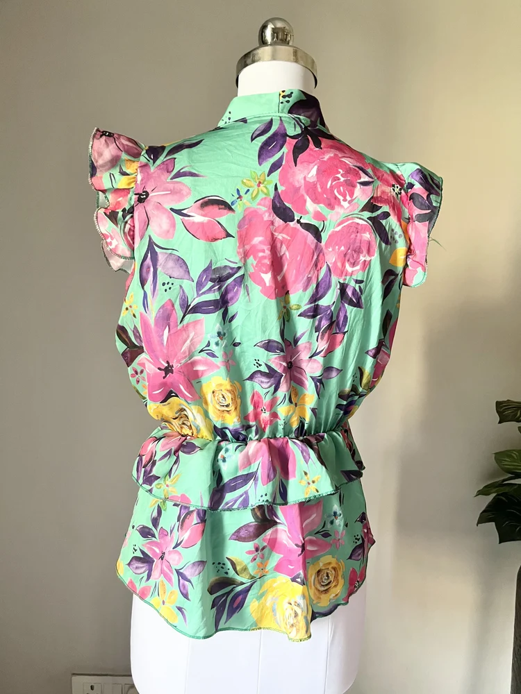 Floral peplum top 