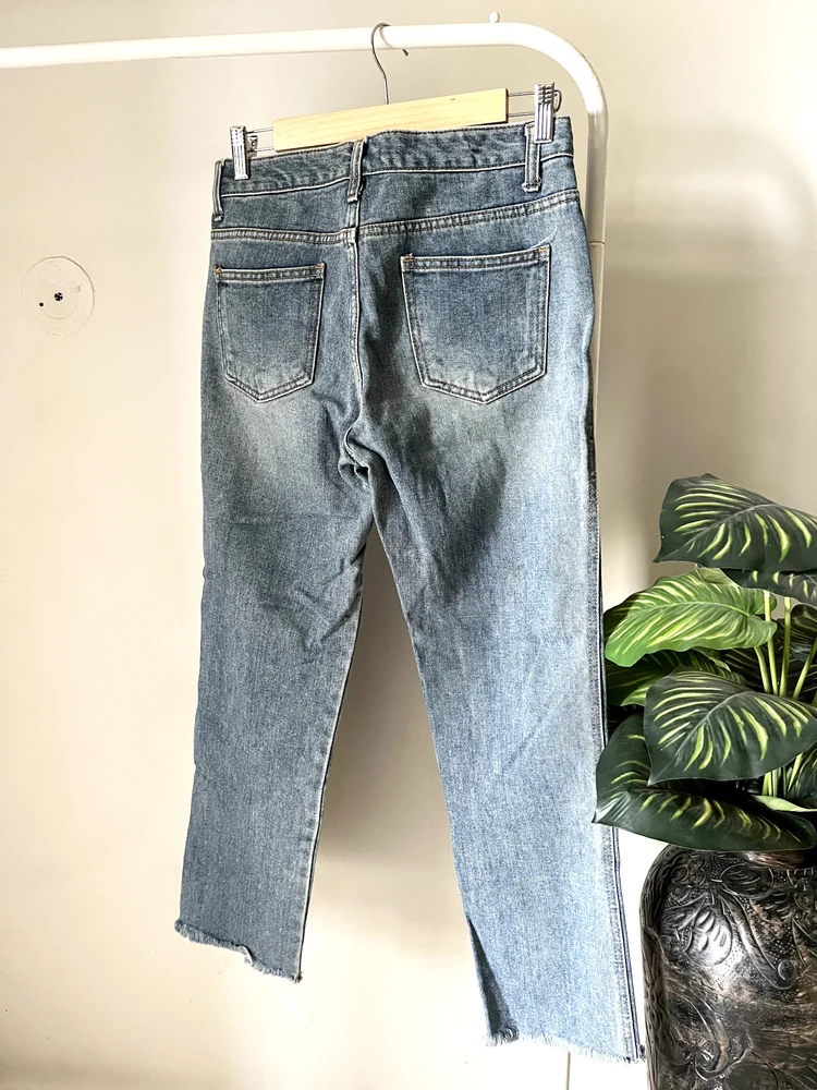 Blue straight fit jeans 