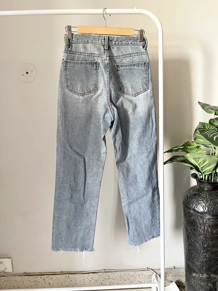 Blue straight fit jeans 
