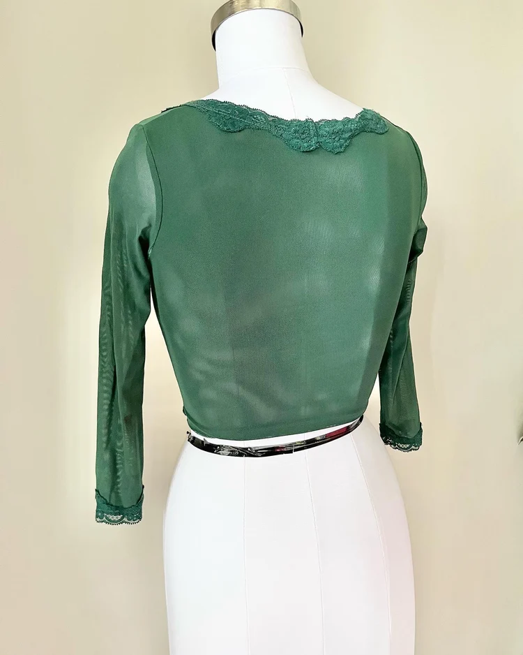 Green mesh top 