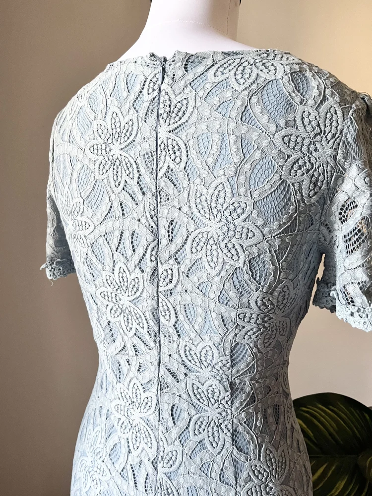 Pastel blue lace dress
