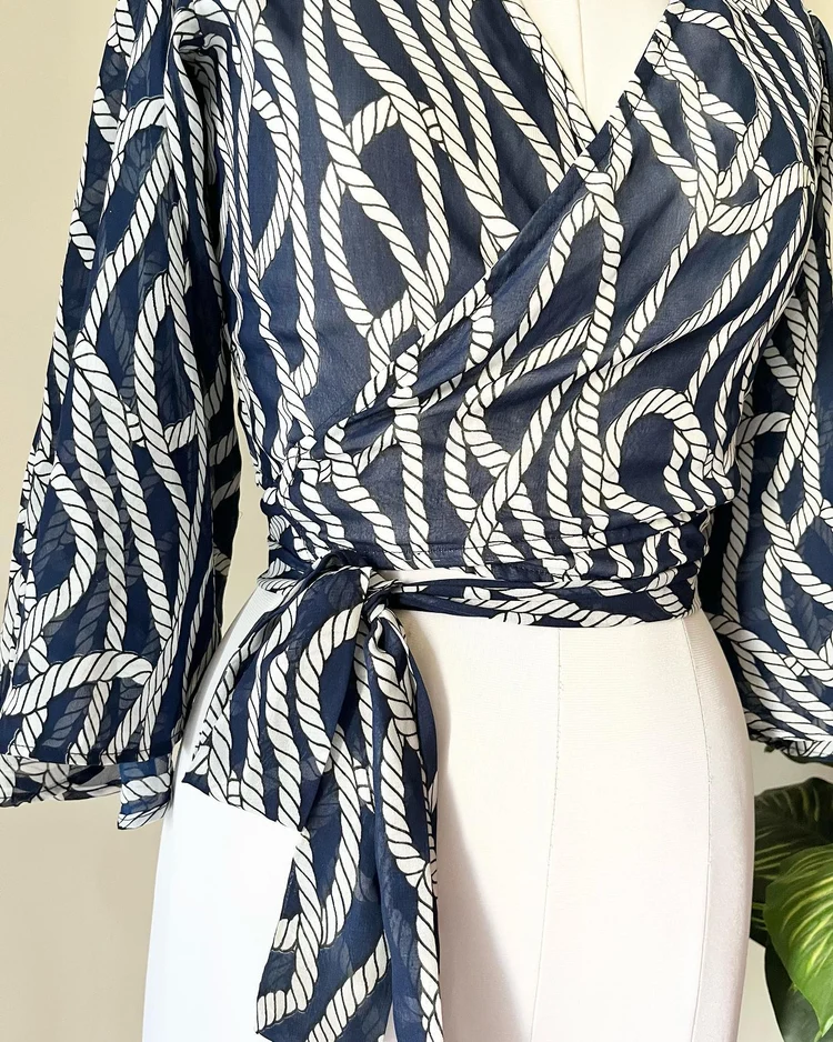 Printed wrap up top 