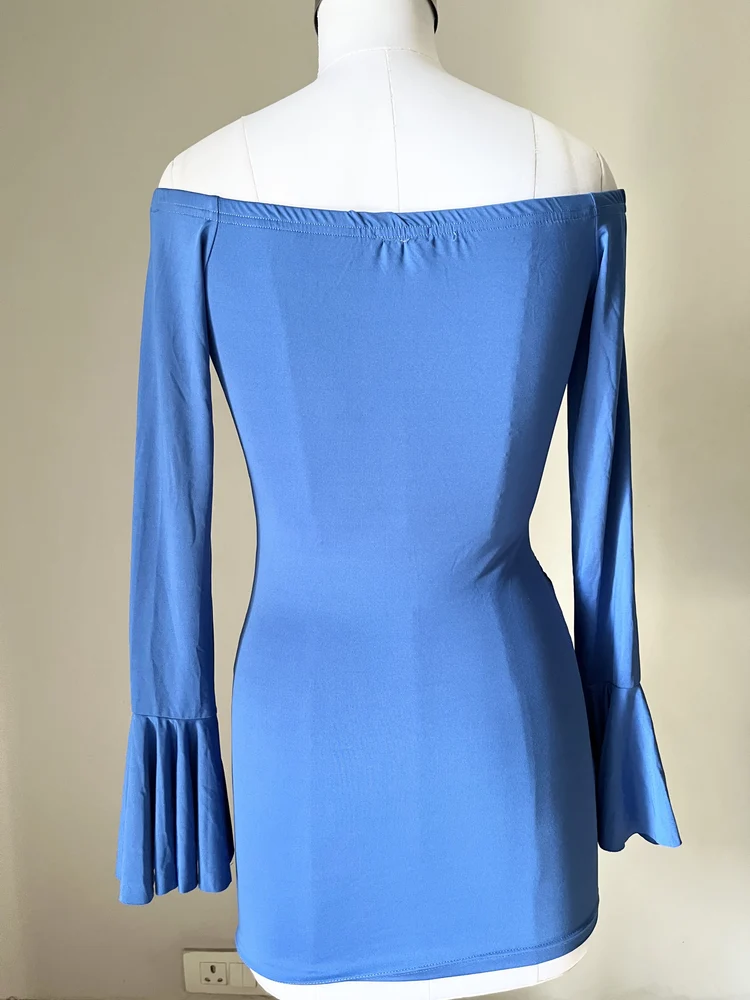 Electric blue smoking dress