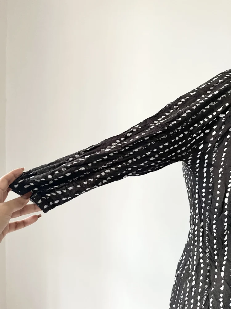 Black printed dress