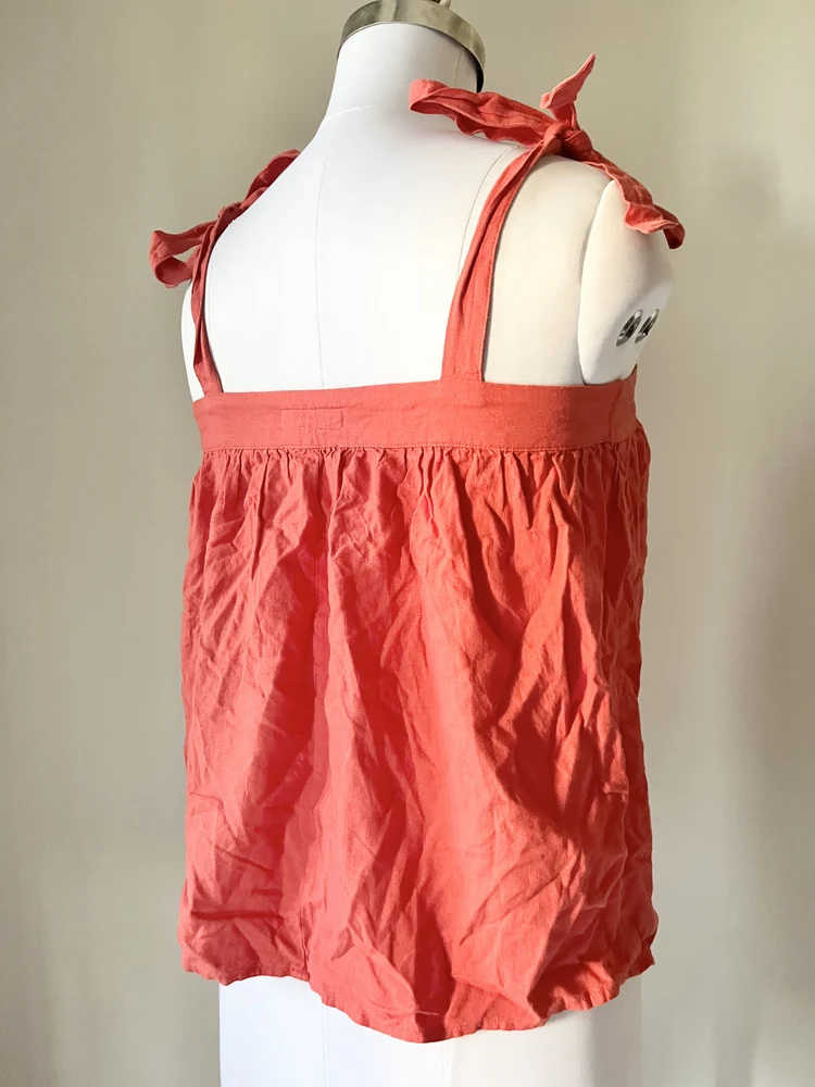 Orange tie-up top