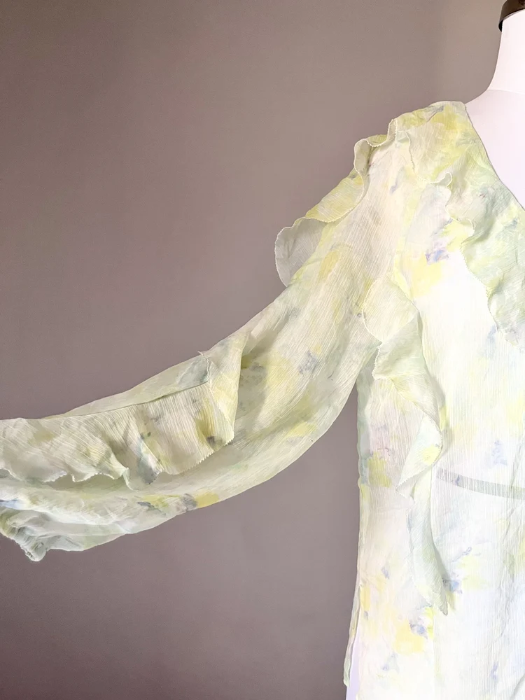 Tie-dye sheer top 