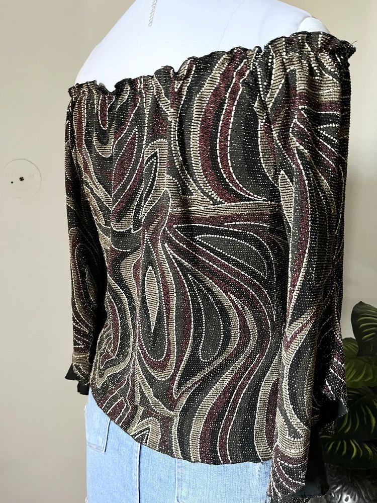 Y2k Shimmer top 