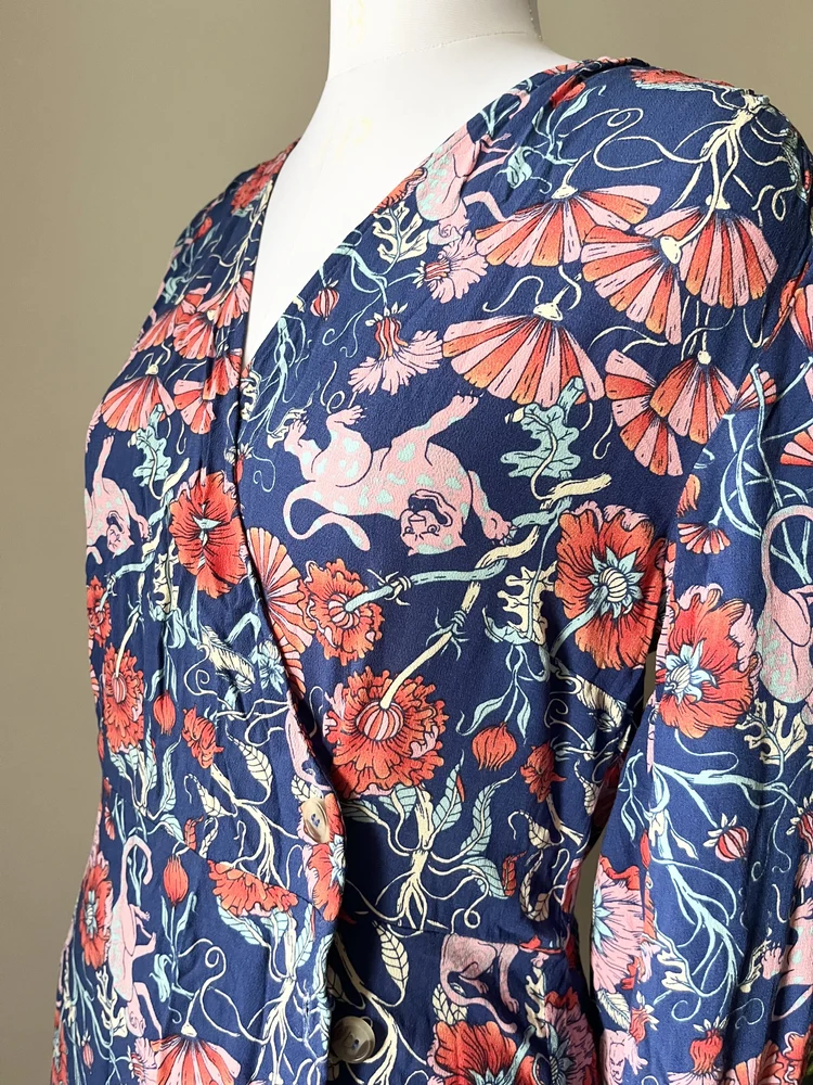 Floral wrap dress 