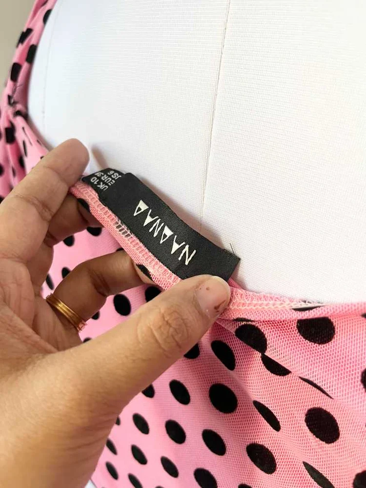 Polka dot pink top