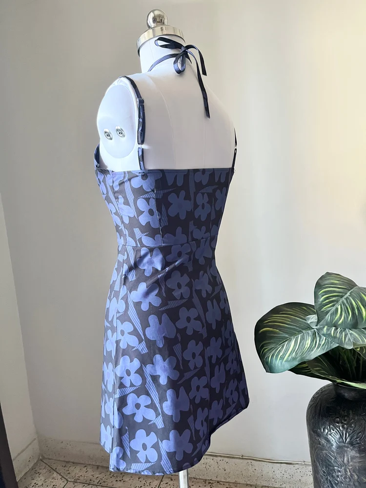 Purple floral dress