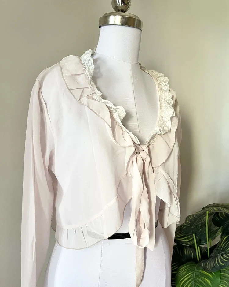 Y2K pink tie-up top 