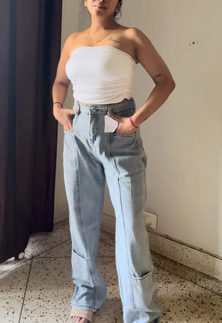Blue Cargo style denim 