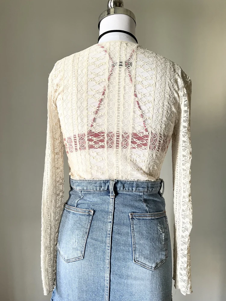 Beige lace top 