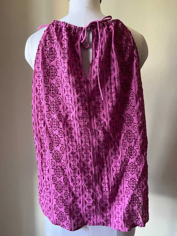 Embroided purple top