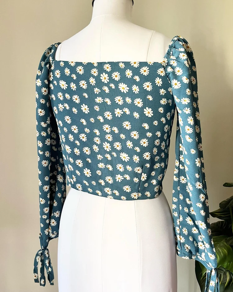 Blue floral top 